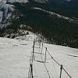 Almost at the top -the last cable stretch levels off a bit- 
