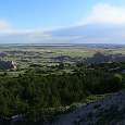 From the viewpoint to the meadows south of the Badlands 