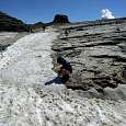 We also walked on the glacier on the way back  