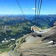 View of the middle cable car  station -Cabane des Diablerets- halfway to the Scex Rouge 