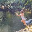 Mini cascada y chapuzón al agua fría 
