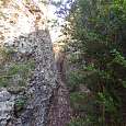 Paso estrecho que nos lleva a la parte alta de la sierra Major 