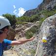 Zonas con cable solo imprescindibles si encontramos la roca mojada 
