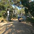Zona de desvíos en la pista de regreso 