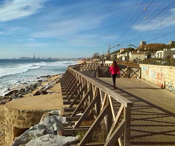El paseo marítimo de Barcelona a Premià de Mar