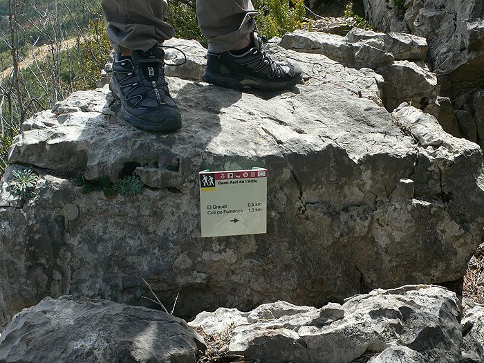 Acceso desde el final de la vía ferrata de les Roques de l`Empalomar 