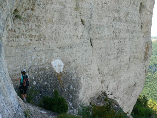 Vista de la pared del tramo difícil 