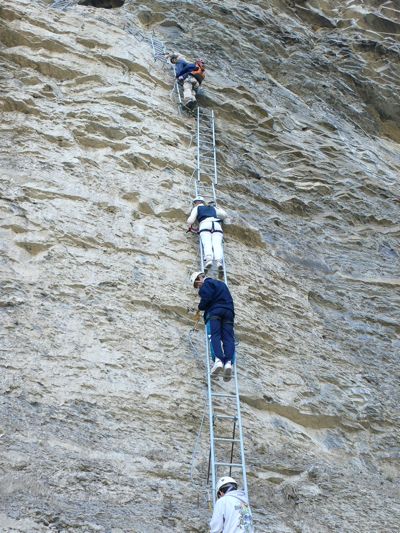Grupo en la escalera 