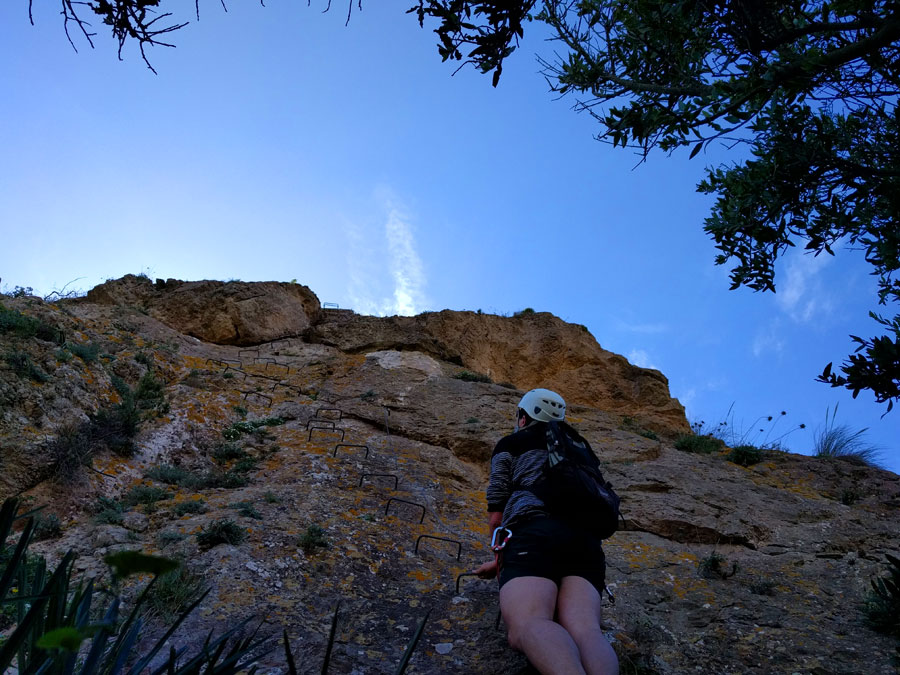 El tercer tramo vertical sube unos 15 metros 