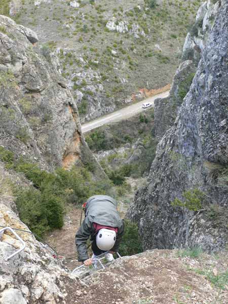 Bajamos por este pequeño barranco hasta el coche 