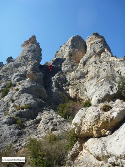 Canal del rapel opcional (© Montañismo para todos) 