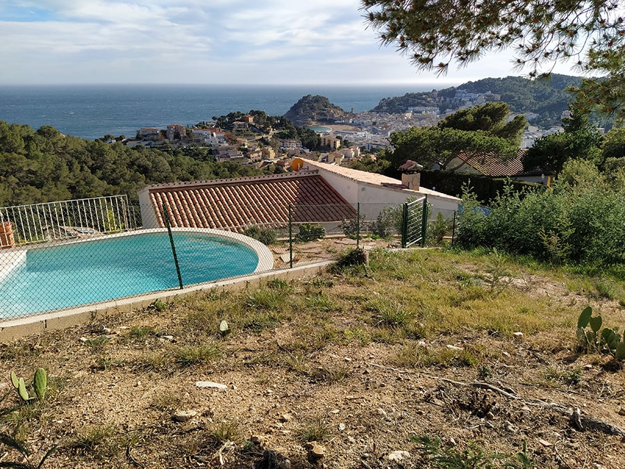 Vista atrás mirando hacia Tossa de Mar 
