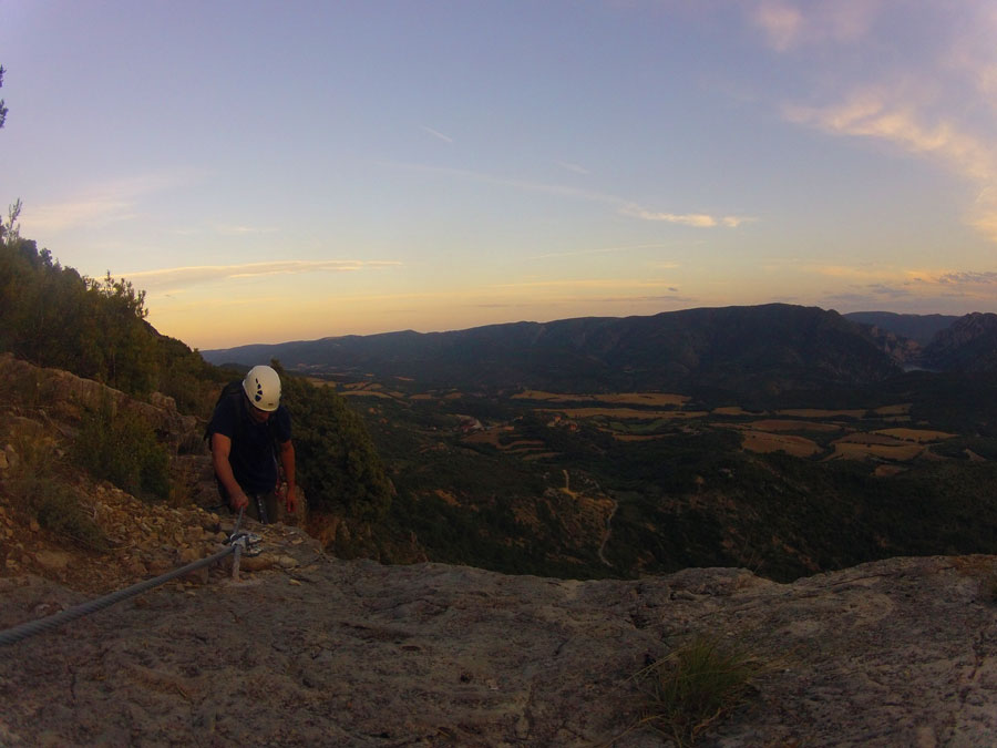 Final de la vía ferrata -Corçà al fondo- 