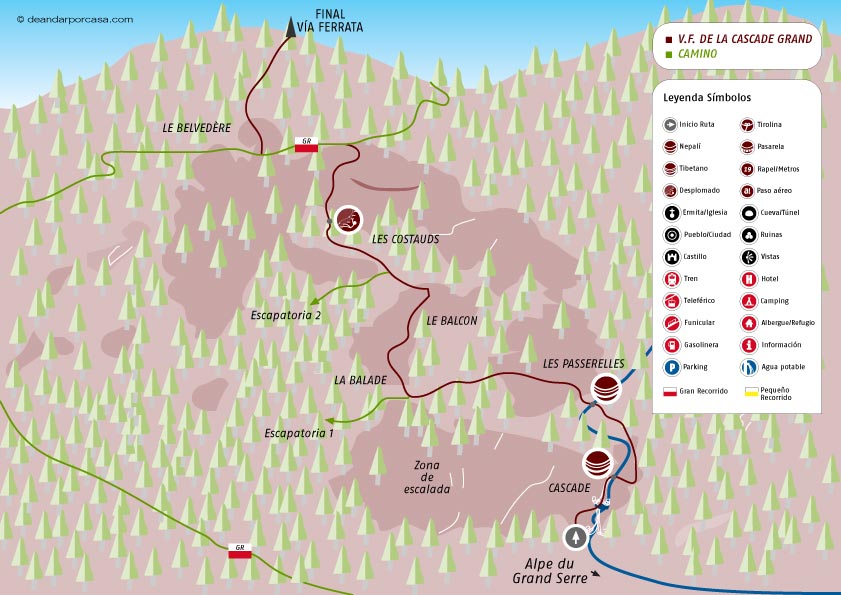 Croquis de la ruta 