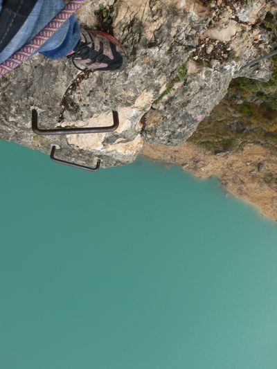 Finalizamos la ferrata tras superar un último resalte vertical 