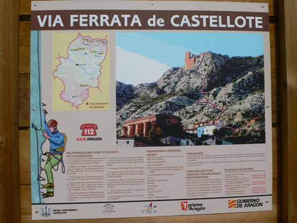 Plafón inicio de la ferrata 