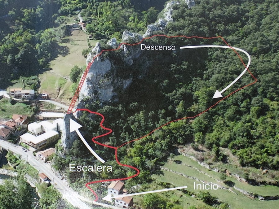 Croquis oficial de la vía ferrata 