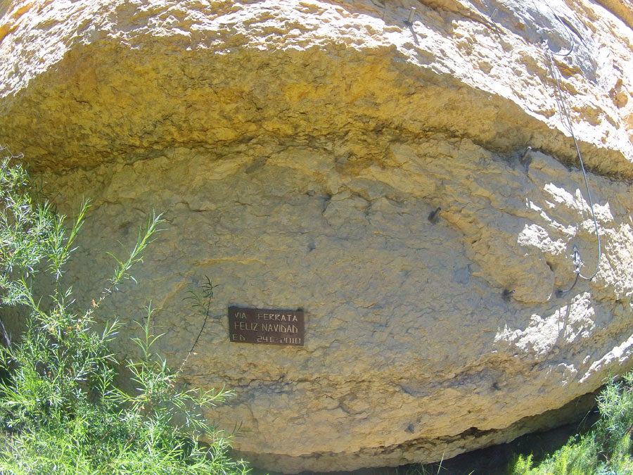 Cartel inicio de la vía ferrata 