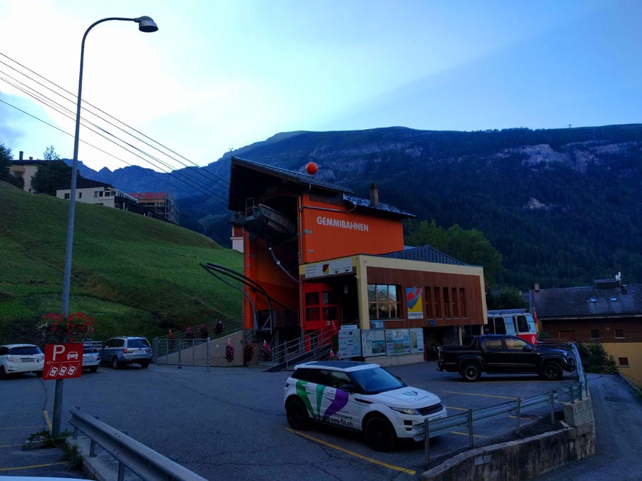 Estación inferior teleférico Gemmibahnen 