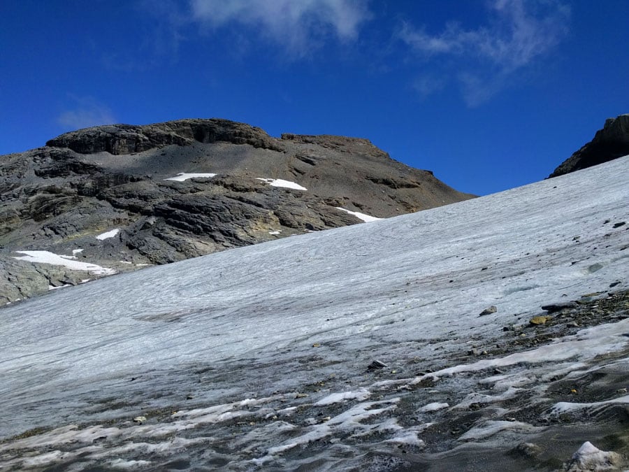 Vista atrás al glaciar 