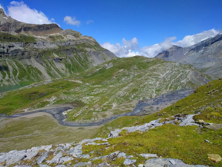 Río Lämmeren que seguiremos hasta Gemmipass 