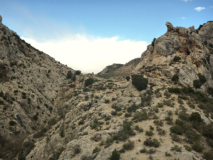 Cambio de dirección en el sendero 