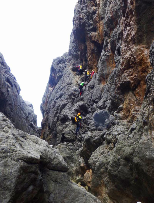 Inicio de la ferrata 