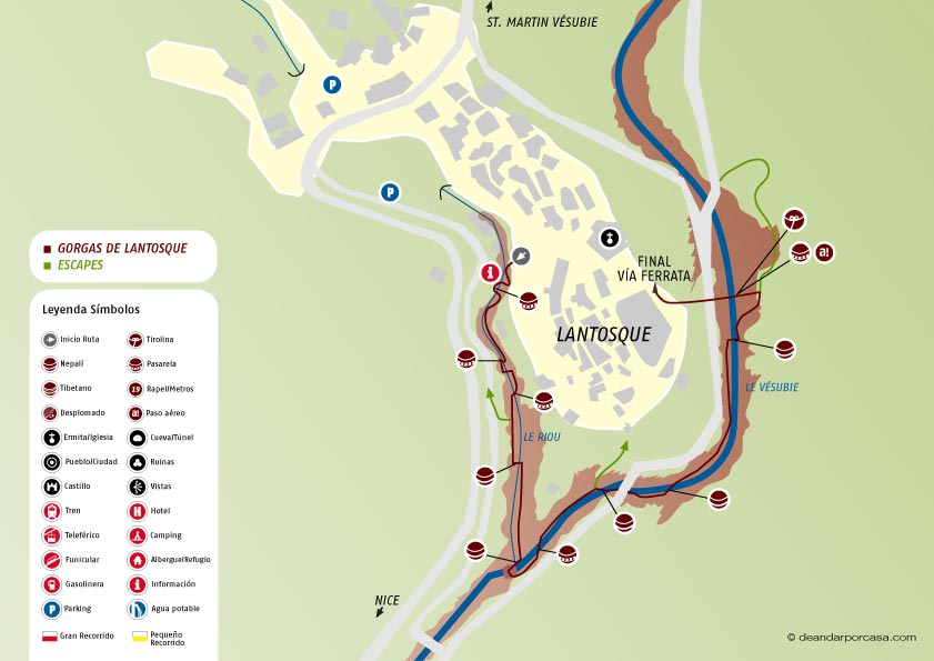 Croquis de la ruta 
