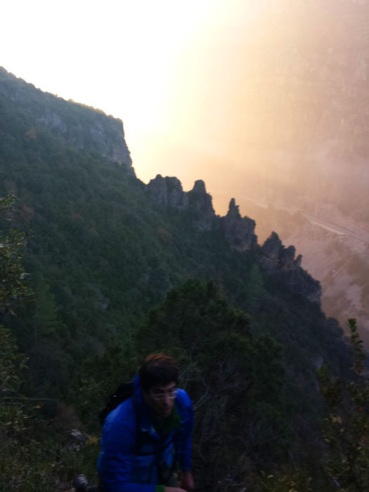 Vista atrás desde la faja del Cinquet 