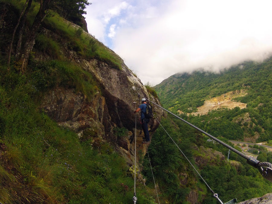 Cruzando el puente tibetano 
