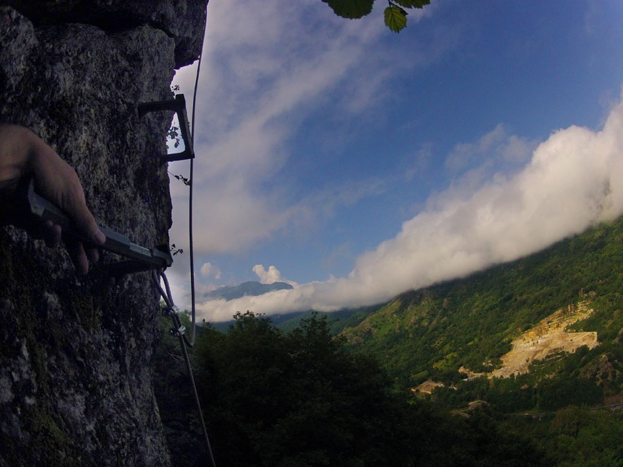 Vistas al sur desde la vía ferrata 