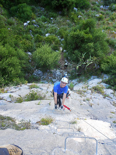 Vista del inicio de la vía ferrata (® Al Andalus Activa) 