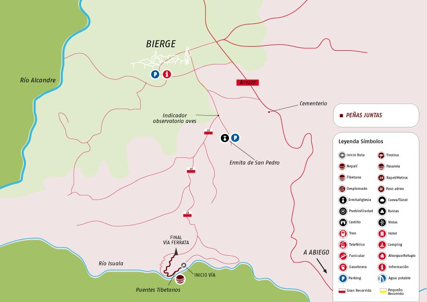 Croquis de la ruta 
