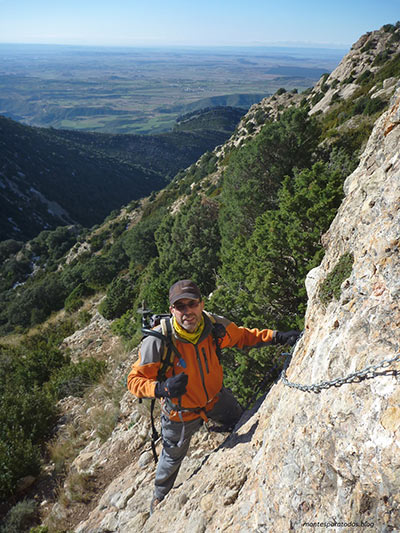 Tramo de subida por la cadena 