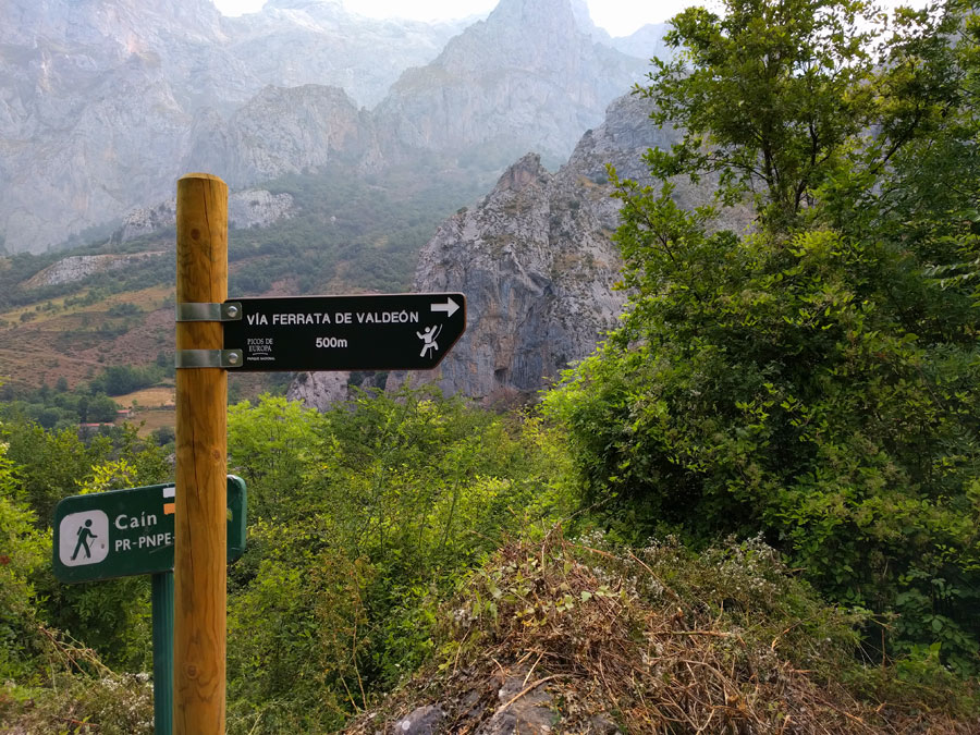 Indicador vía ferrata 