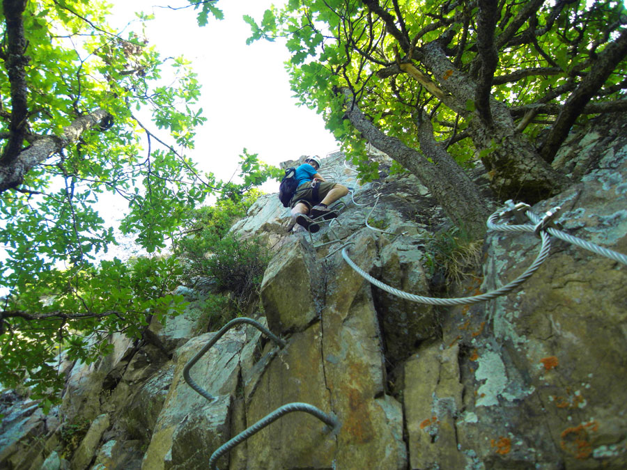 Estético inicio de la vía ferrata 