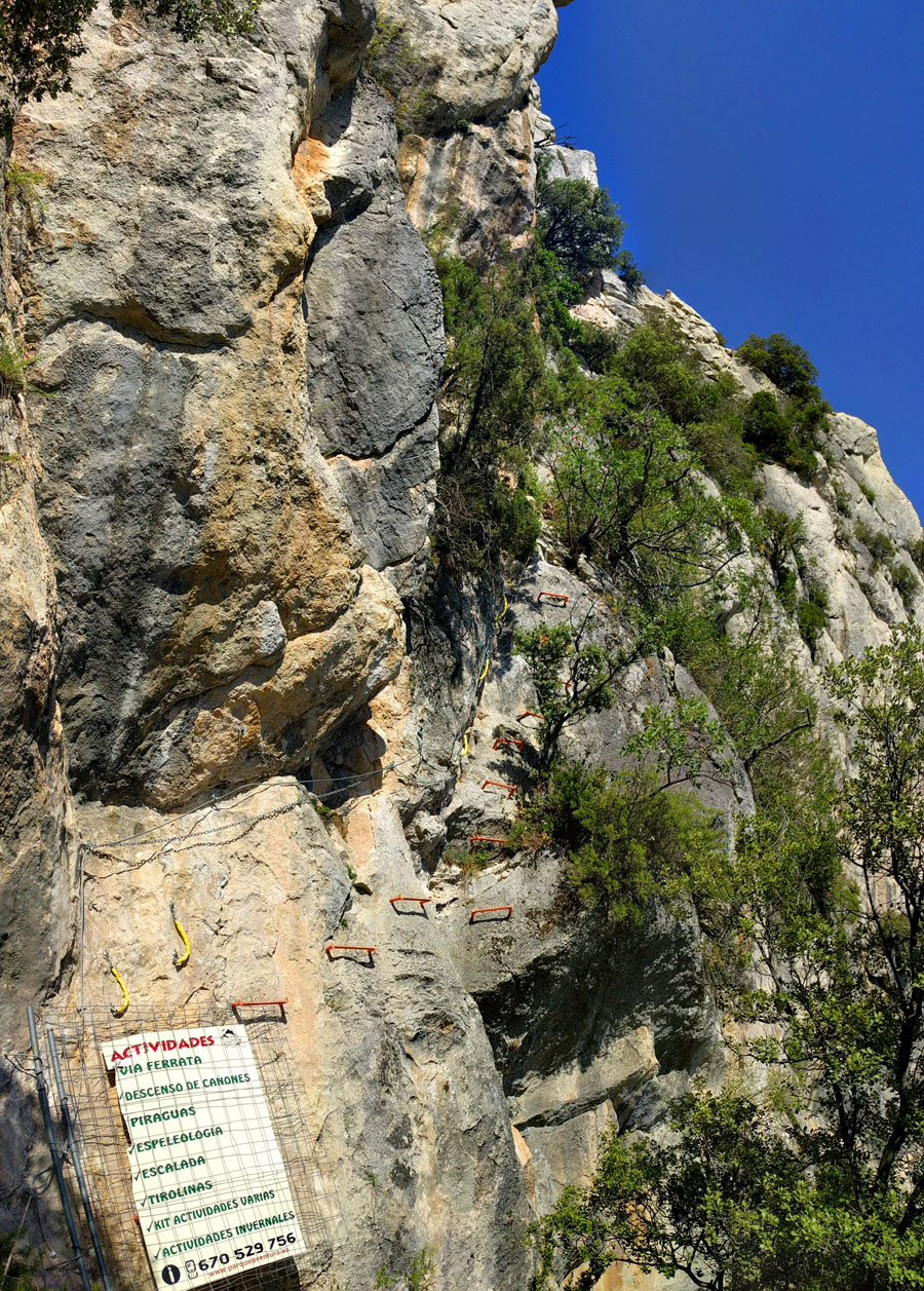 Entrada de la vía ferrata 