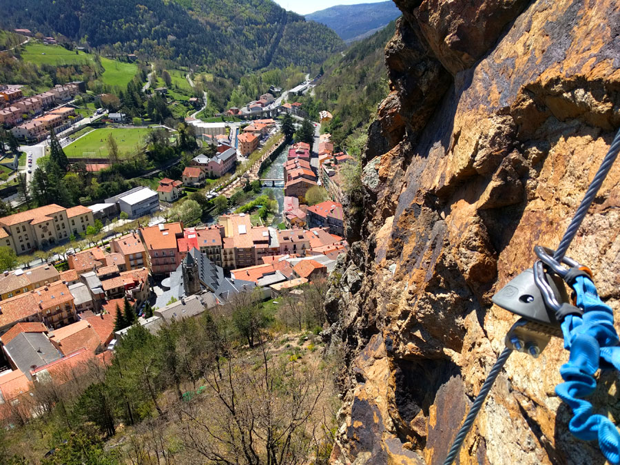Vista atrás hacia Ribes de Freser 