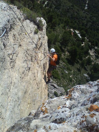 Finalizando la vía ferrata 