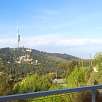 Vistas a la Torre Foster desde la carretera de les Aigües / Ruta en Bici Ronda Verda de Barcelona. Vuelta completa 