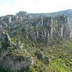 Vistas de la zona por la que transcurre el sendero de J. Brunet dónde deberemos trepar / Ruta a pie Cornisas del Tarn y de la Jonte 