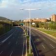 Cruzando la Ronda de Dalt 