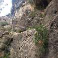 Primer muro previo al inicio de la vía ferrata 