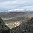 Calcena y las estribaciones del Moncayo nevadas 