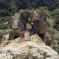 Entrada asegurada a la bajada de la vía ferrata 