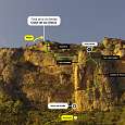 Croquis de lo que nos espera en la vía ferrata 