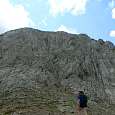 Del collado de Verdet nos dirigimos a la pared norte del Pedraforca 
