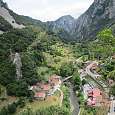 Vistas al pueblo de la Hermida desde la cima de la vía ferrata 