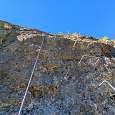 Ligero desplome de salida de la vía ferrata 