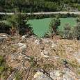 Salida equipada con cadenas -ojo con tirar piedras sobre la vía ferrata- 